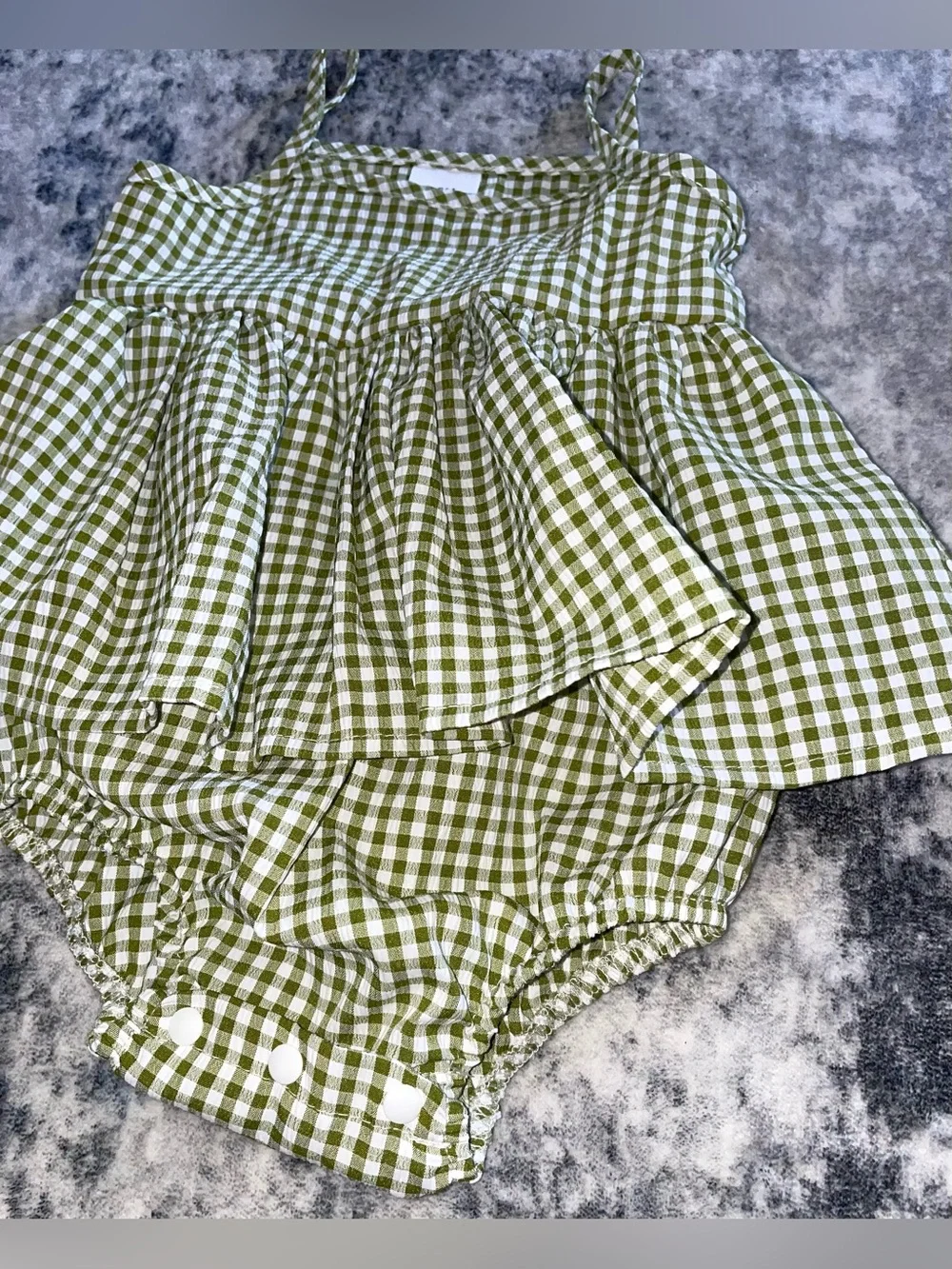 Gingham print dress size 3-6 months - Picture 2 of 3
